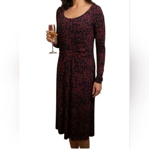 Julian Taylor ELEGANT SUIT Red and Black Long Sleeve Dress